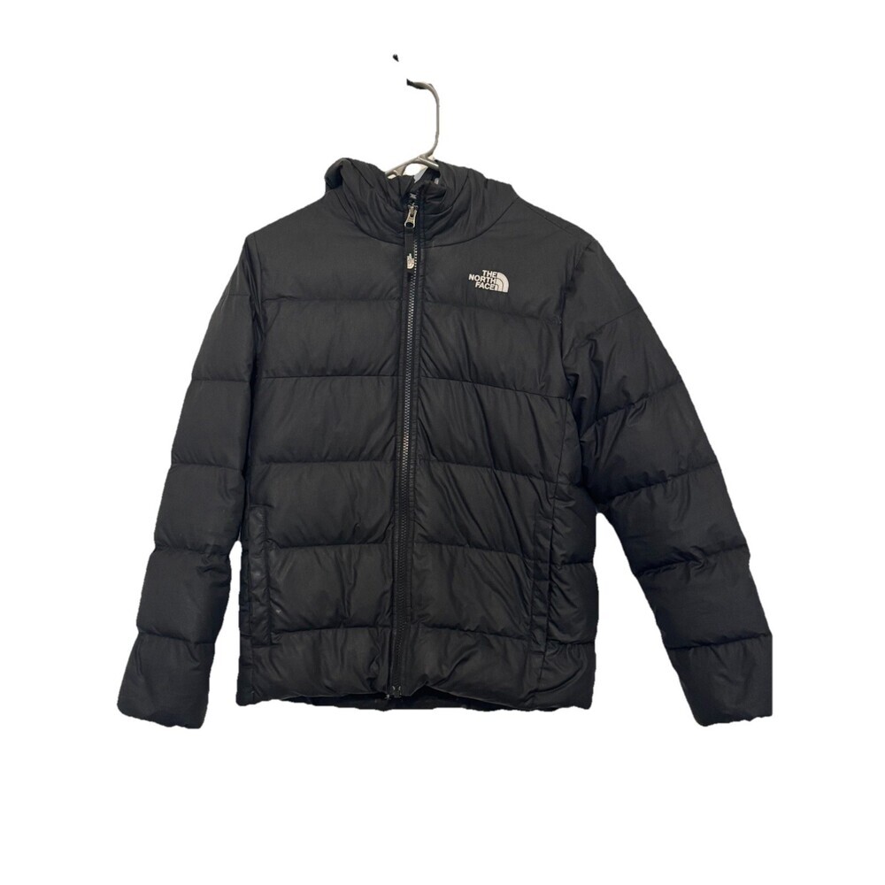 The North Face 550 Boys Girls Unisex Black Down Puffer Jacket L/G 14-16